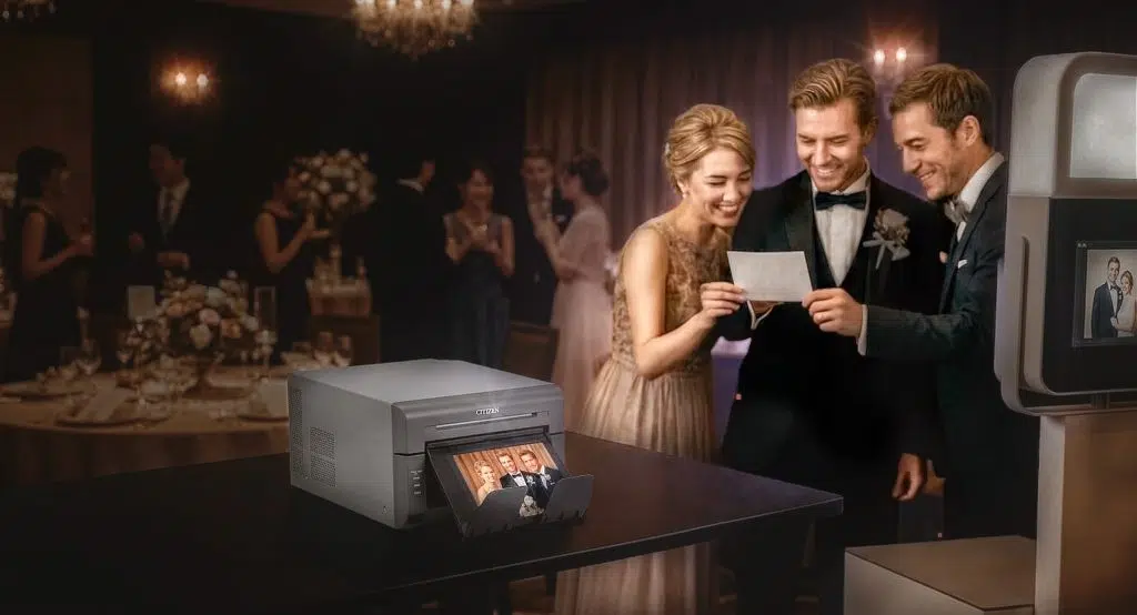 impressora para photobooth em evento de casamento