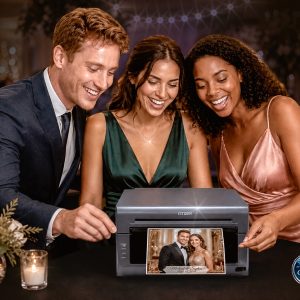 pessoas a impressora com sistema pay&print